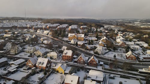 Foto stok gratis arsitektur. kota, biarkan salju, Denmark