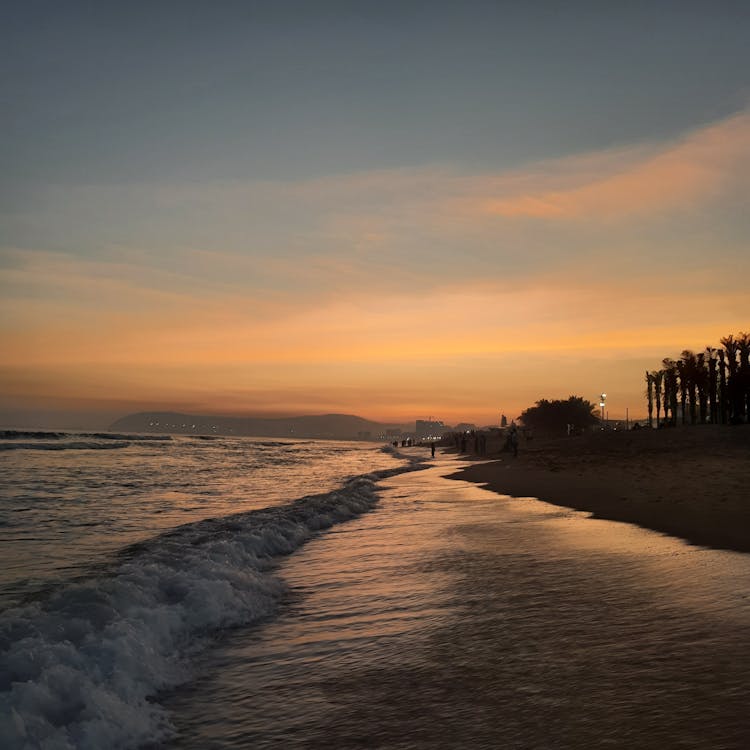 Shoreline With Crashing Waves