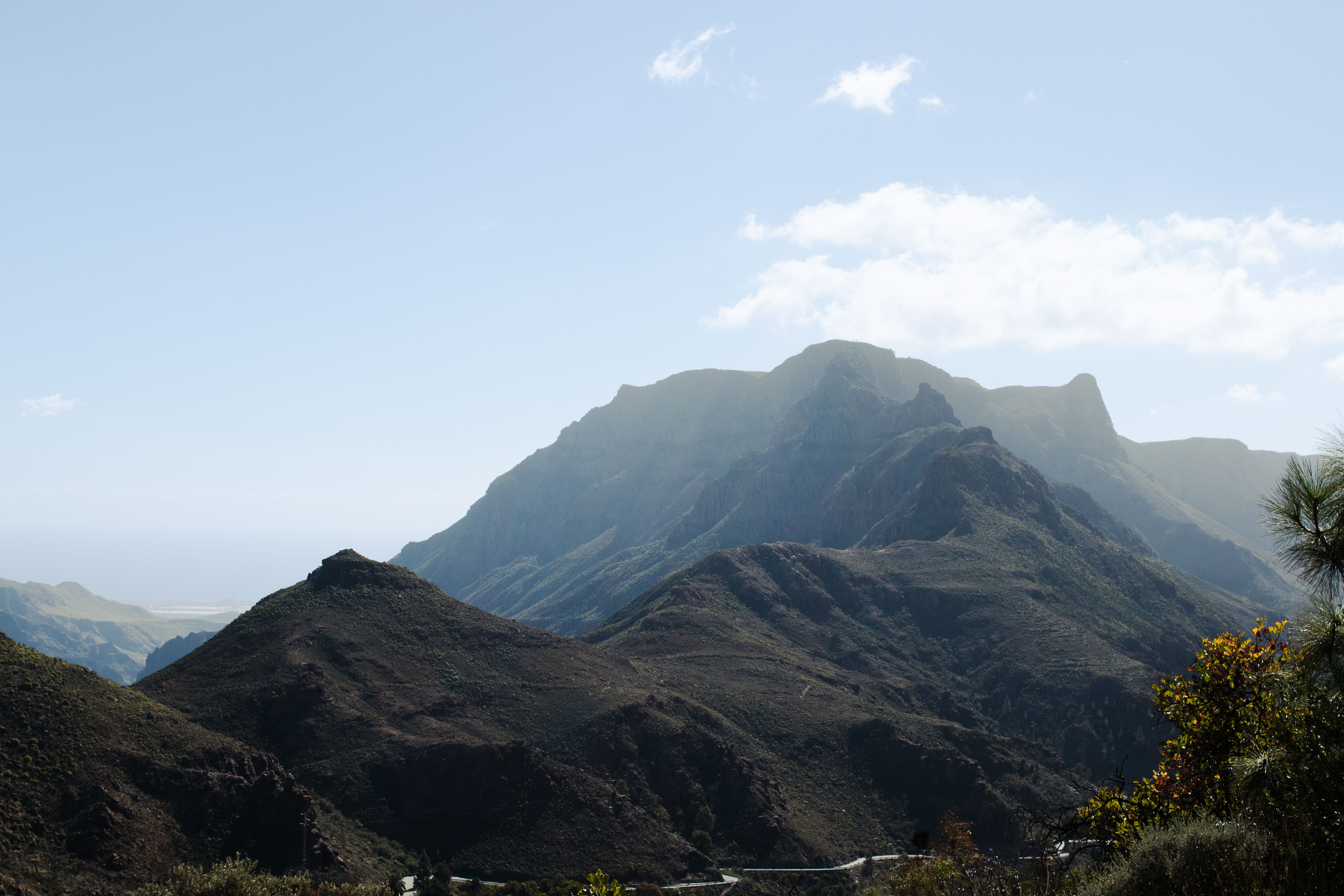 Mountains under blue sky, Cabo Verde