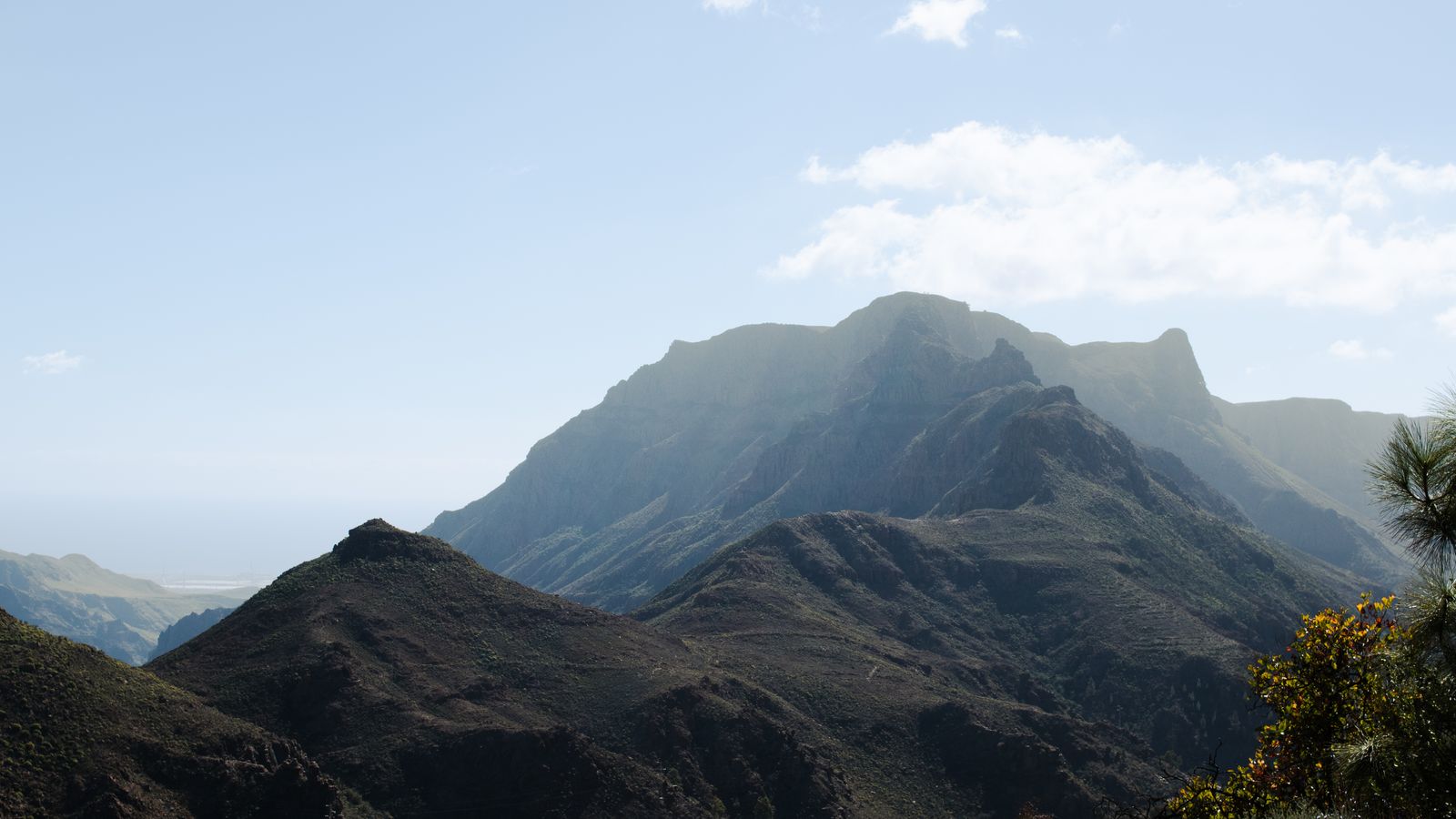 Mountains under blue sky, Cabo Verde