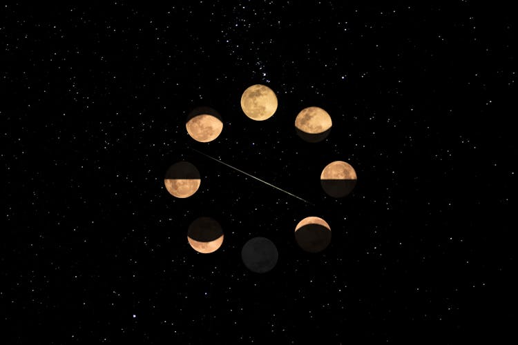 Moons On Night Sky