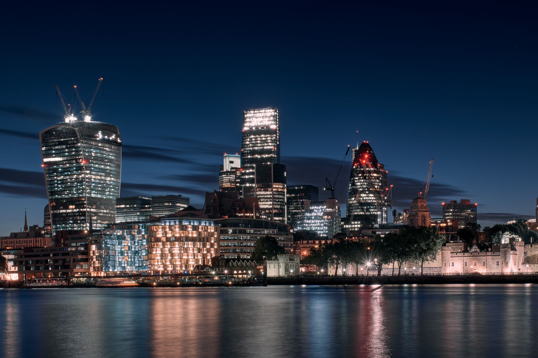 Modern glass architecture in London