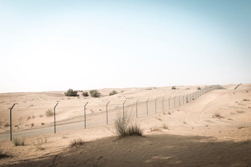 Free Road at Deserted Land Stock Photo