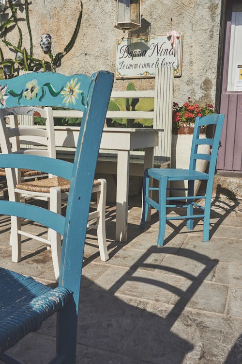 Free stock photo of blue, chair, coastline