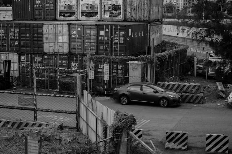 A Car Parked On The Side Of The Road