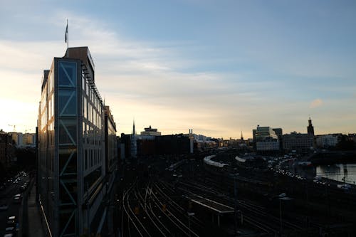 Free stock photo of skyline, stockholm, sunrise