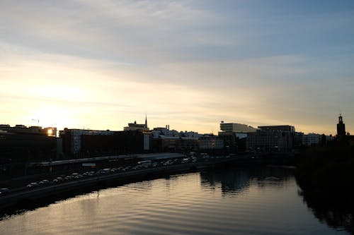 Free stock photo of skyline, stockholm, sunrise