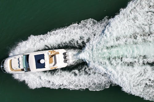 Birds Eye View of a Yacht