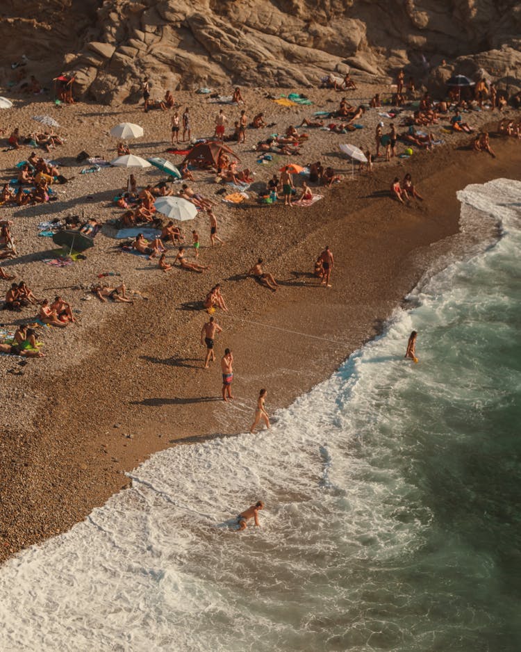 People On Sea Sand Beach