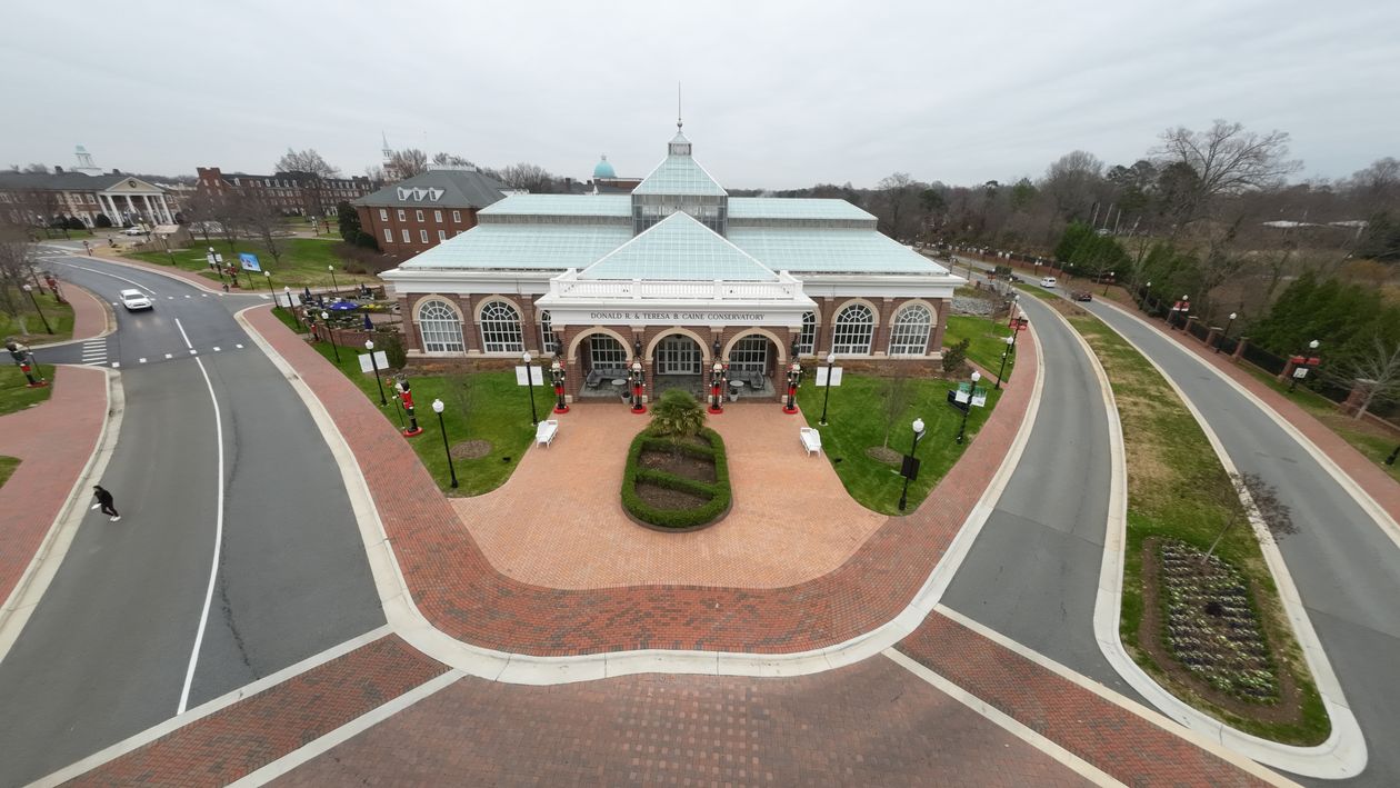 Aerial Photo of a Building on the Campus of High Point University ...