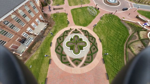  Aerial Photo of a Parterre in a Garden