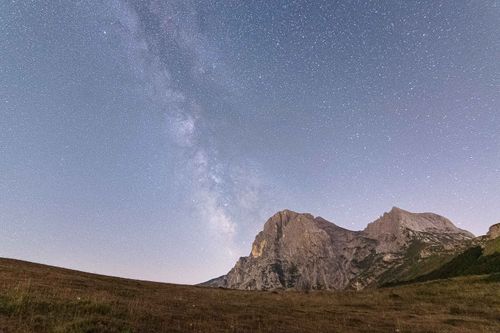 Free Capture the beauty of the Milky Way with towering mountains under a star-filled sky. Stock Photo
