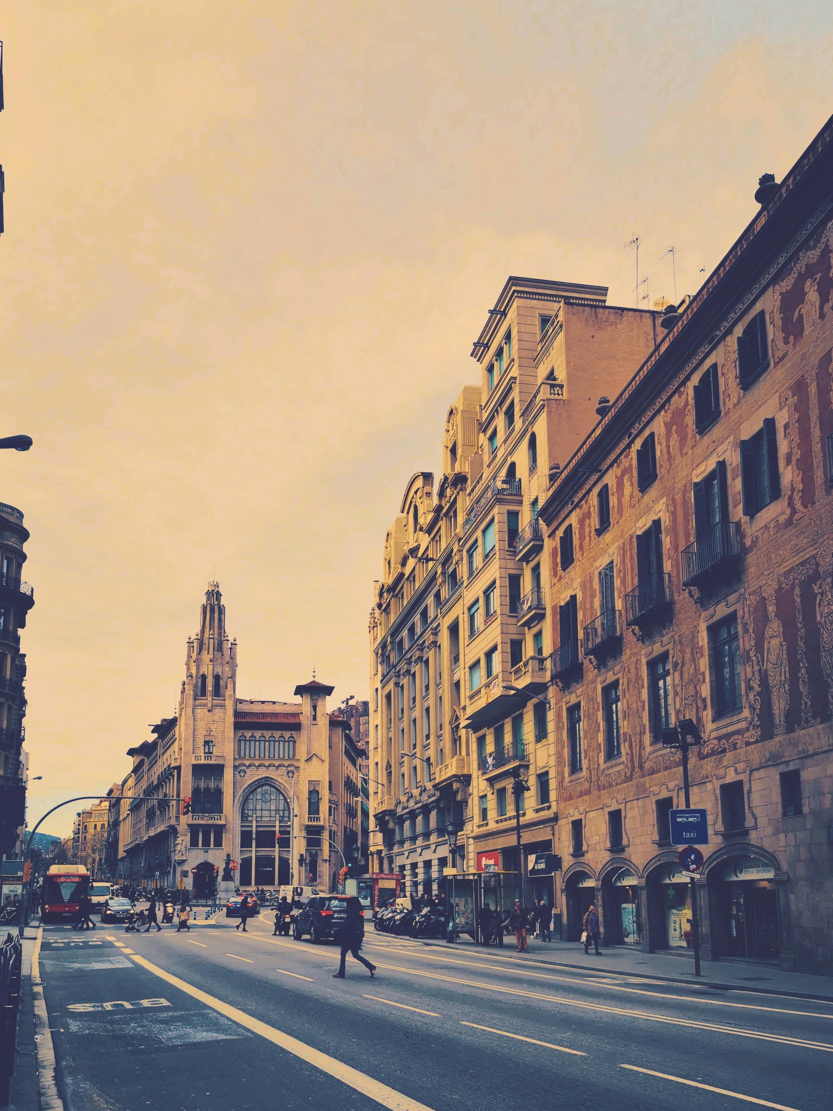 photo of a street in barcelona spain