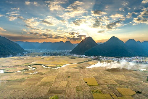 Бесплатное стоковое фото с Аэрофотосъемка, горы, за городом