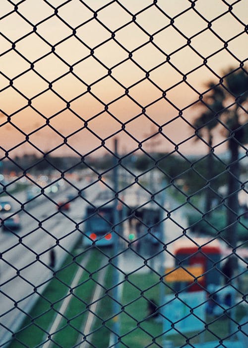 Close Up Shot of Metal Fence