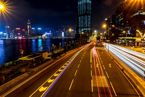 Photo of Light Trails On Road