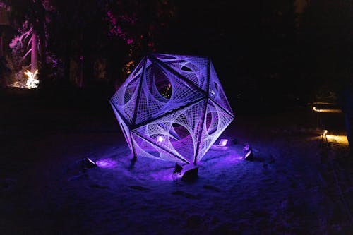 Illuminated Modern Art Sculpture