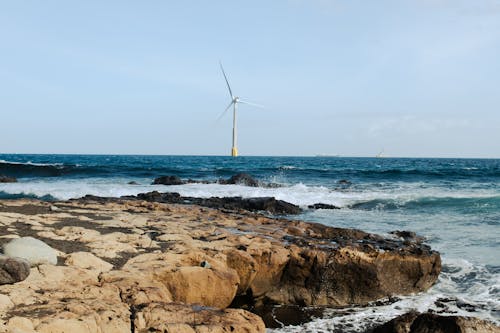 Foto d'estoc gratuïta de , aerogenerador, Costa