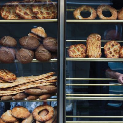 Fresh pastries on display