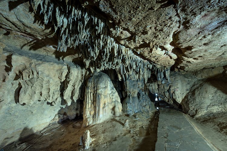 Beautiful Rock Formations In A Cave