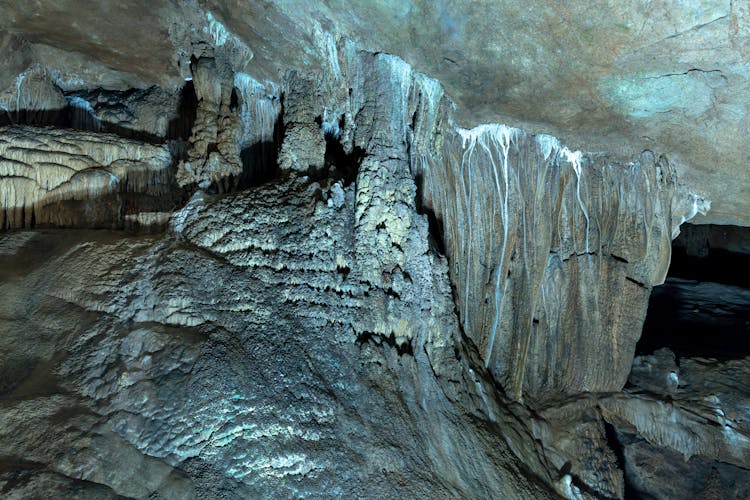 Natural Rock Formations In A Cave