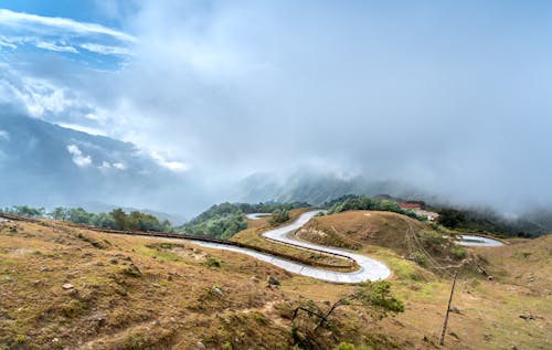 Free View from the Top of a Mountain  Stock Photo