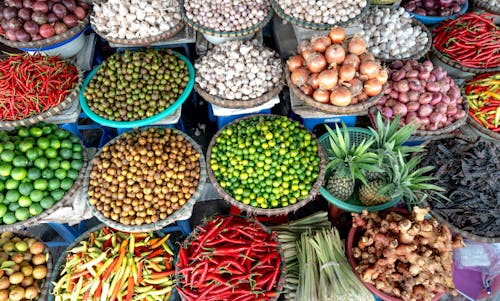 Foto profissional grátis de abacaxi, alimento, bazar