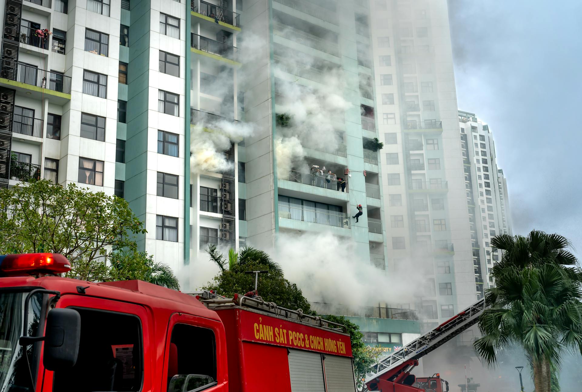 Residential Building in Smoke