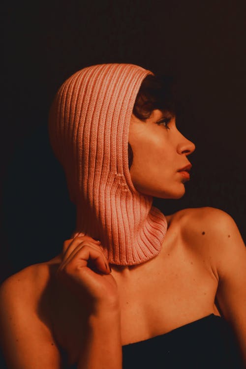 A Portrait of a Woman Wearing a Balaclava