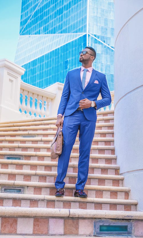 Man Standing On Stairs