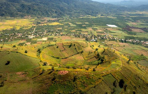 Aerial View of the Chu Dang Ya Volcano in Vietnam 