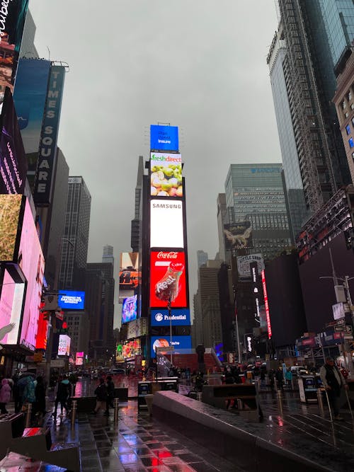 Základová fotografie zdarma na téma město new york, šedá, times square