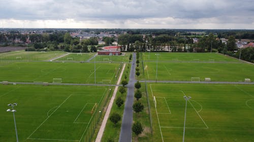 Aerial Photography of Football Field 