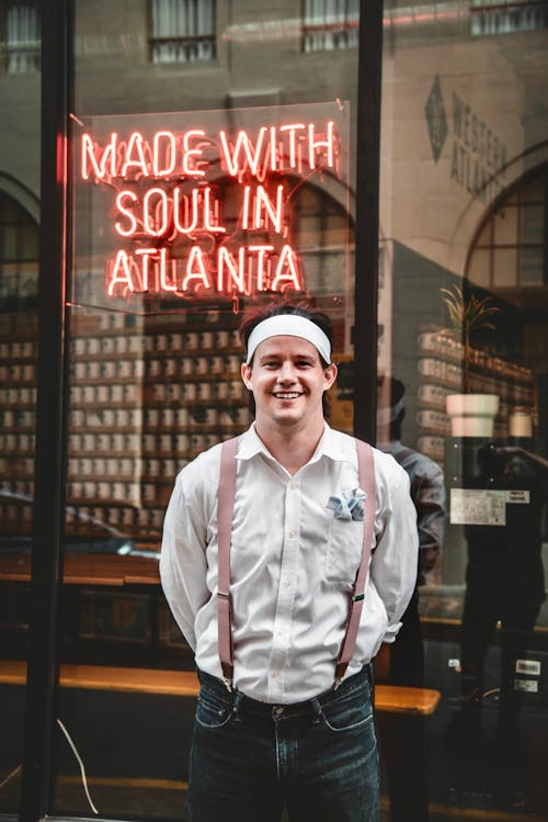 Free Smiling Man Standing in Atlanta Stock Photo