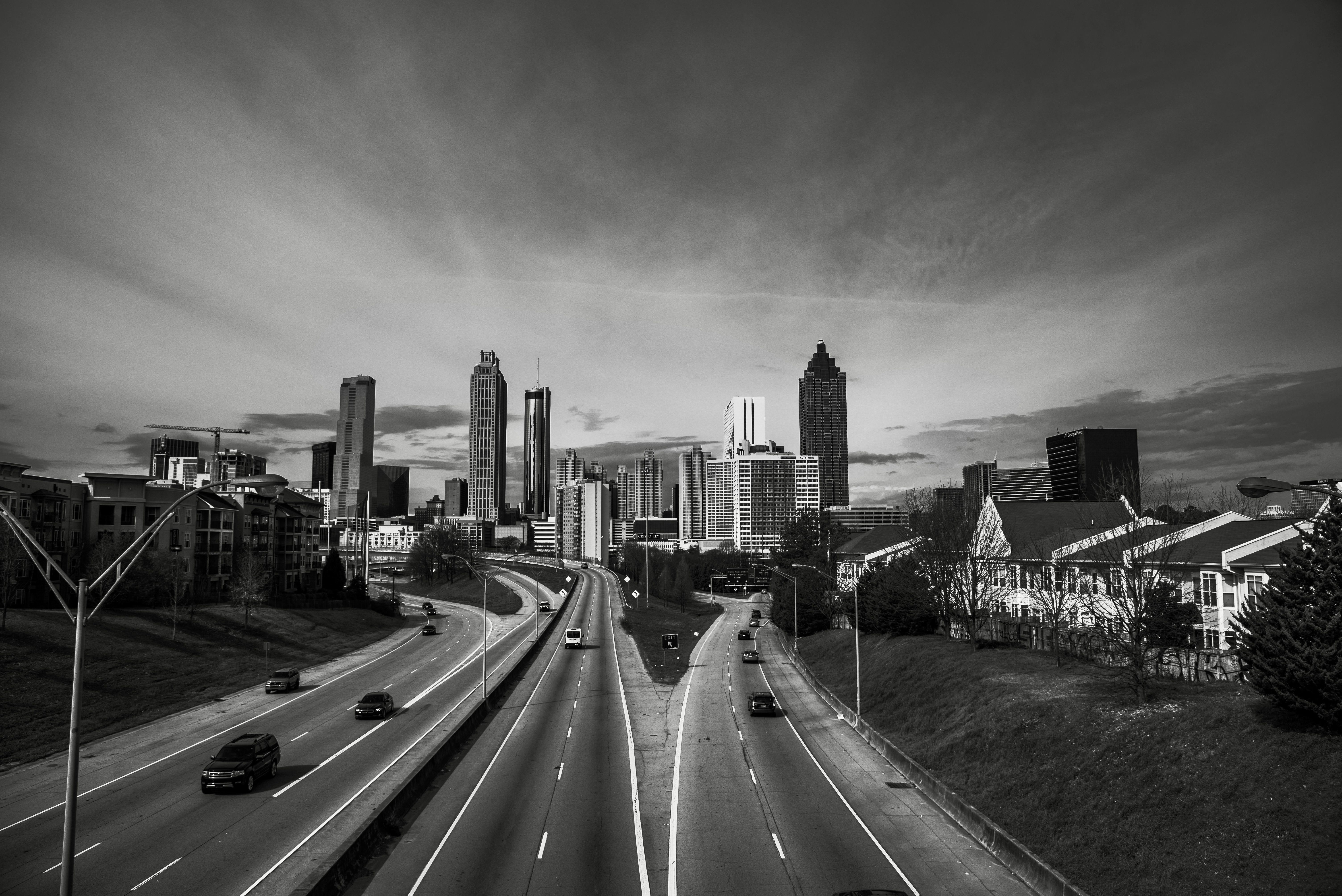 Scène de rue, à l’image du quotidien à atlanta.