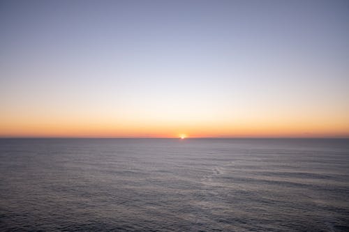 View of Sunset over a Sea 