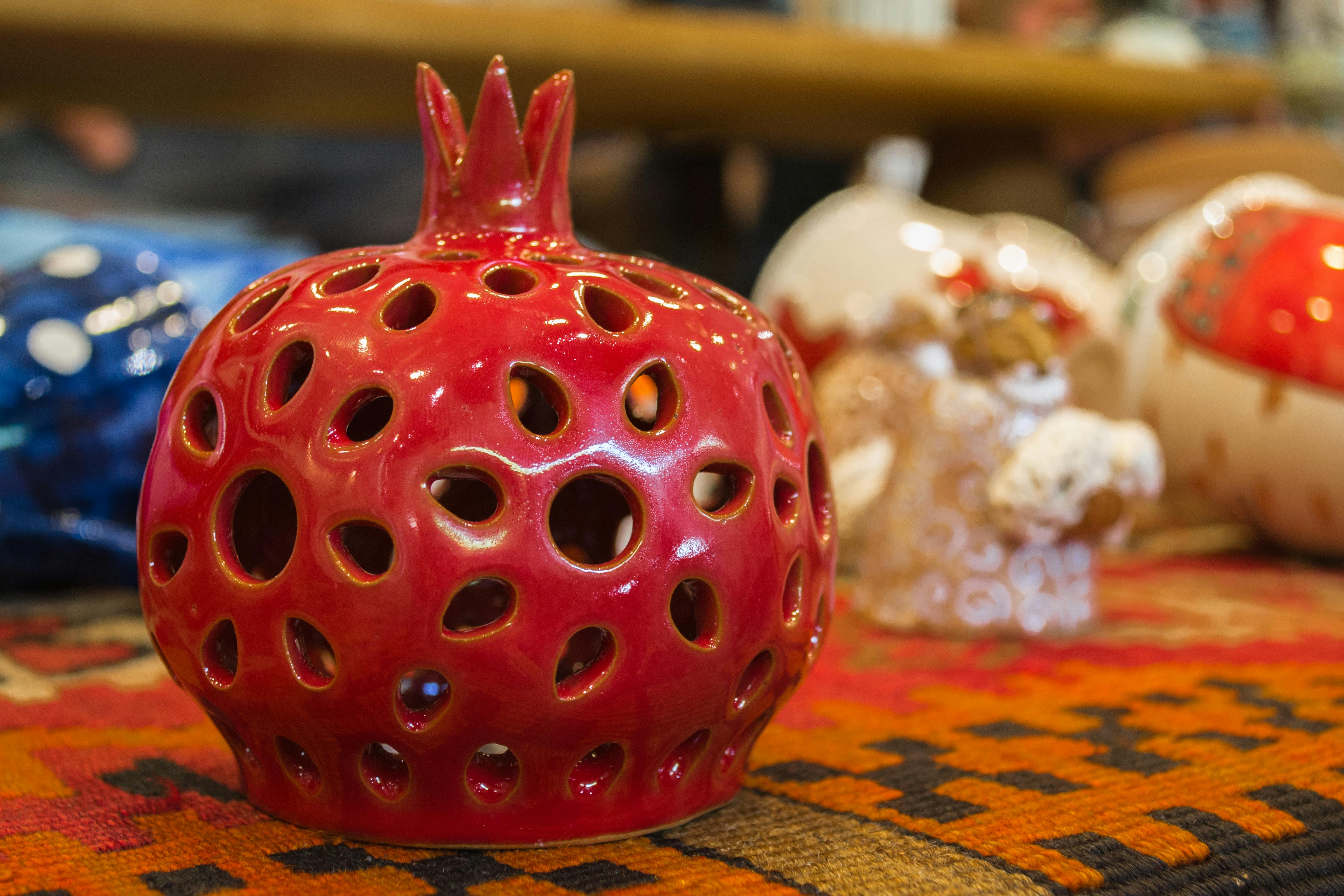 Free stock photo of ceramics, decorative pomegranate, home decor