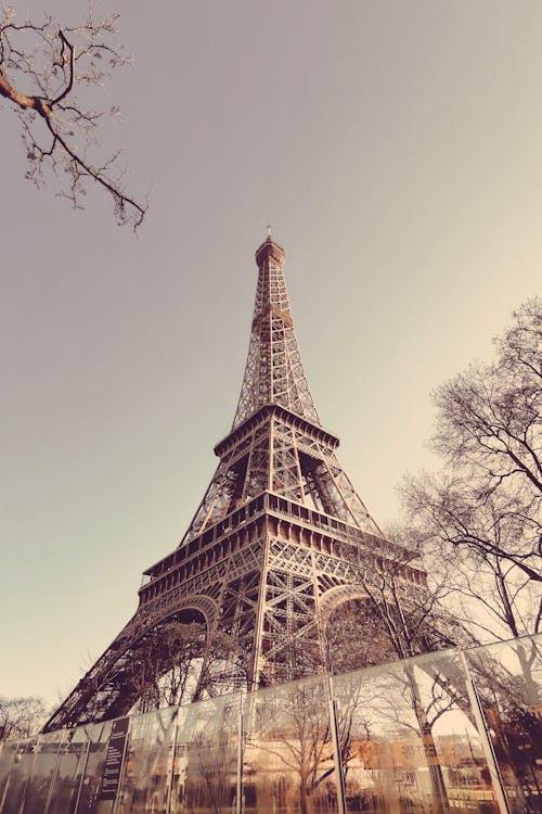 The Eiffel Tower in Paris, France in Low Angle Photography