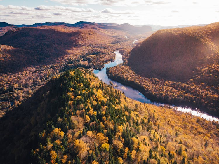 Parc National De La Jacques‑Cartier Vue Du Ciel