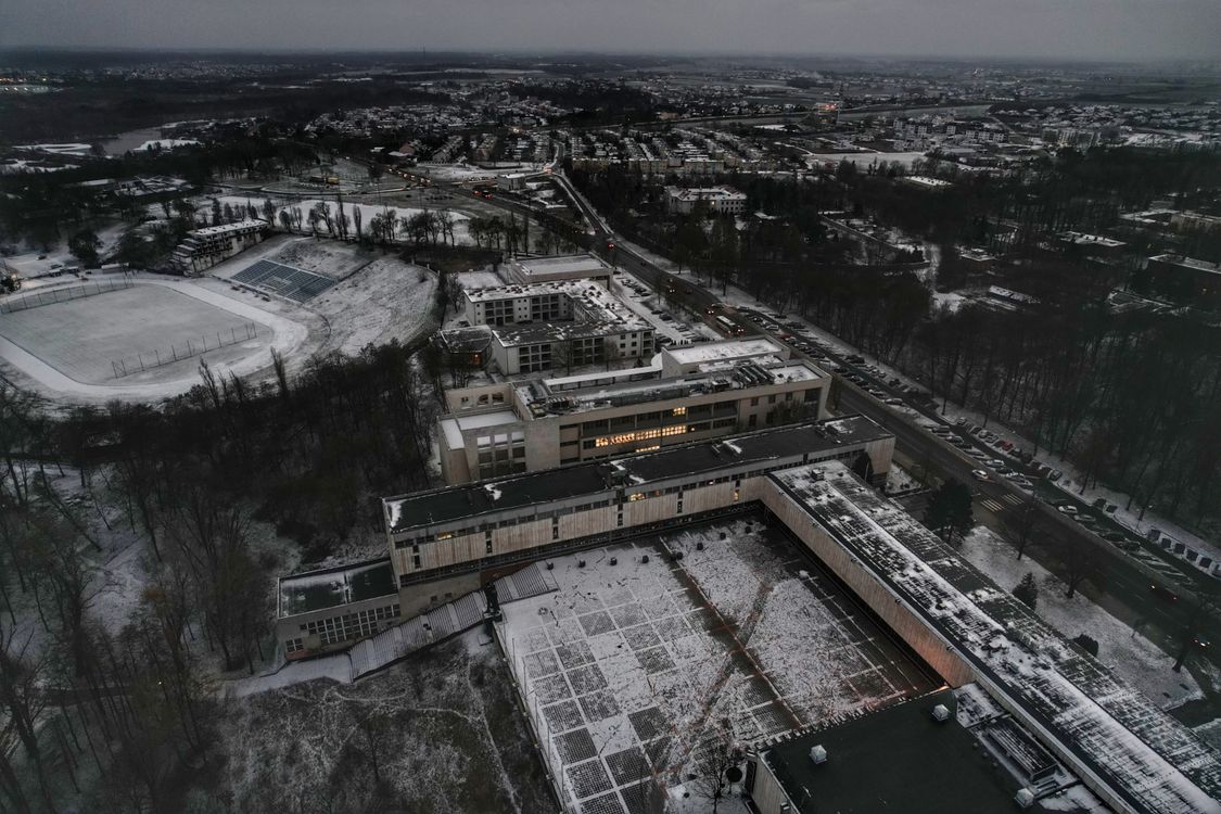 Aerial View of a City During Winter · Free Stock Photo