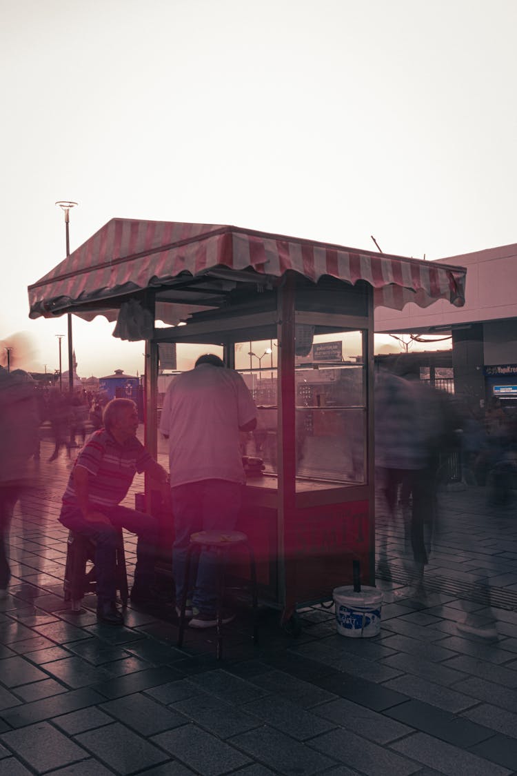 Street Vendor On The Sidewalk