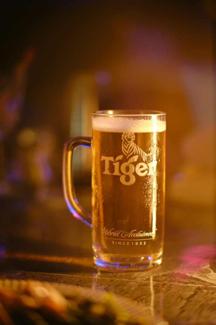 Close-up Of A Mug Of Beer