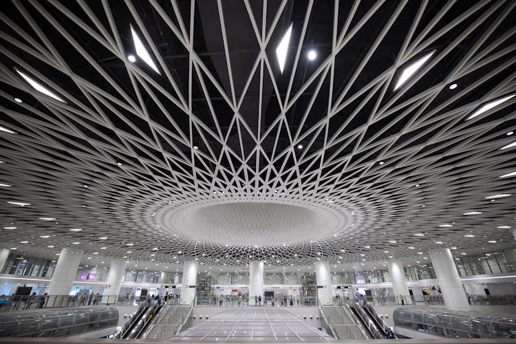 Interior Of The Gangxia North Station In Shenzhen, China 