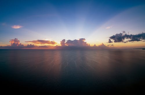 Scenic View Of Ocean During Dawn