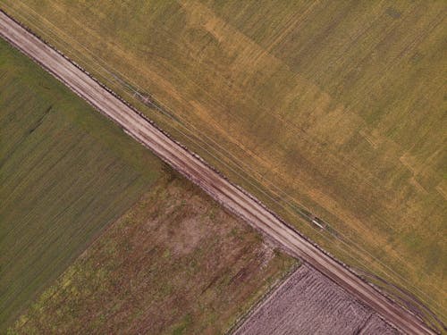 俯視圖, 泥路, 無人空拍機 的 免費圖庫相片