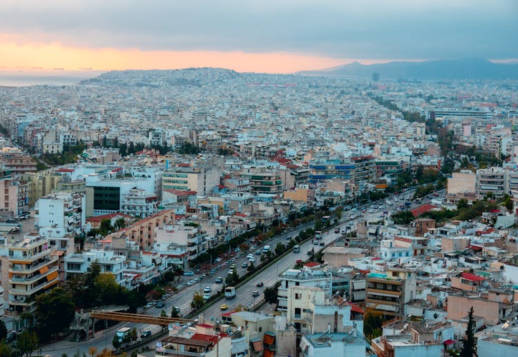 Aerial Photography Of A City In Greece