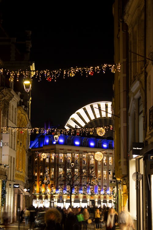 lille, noel atmosferi, noel işığı içeren Ücretsiz stok fotoğraf