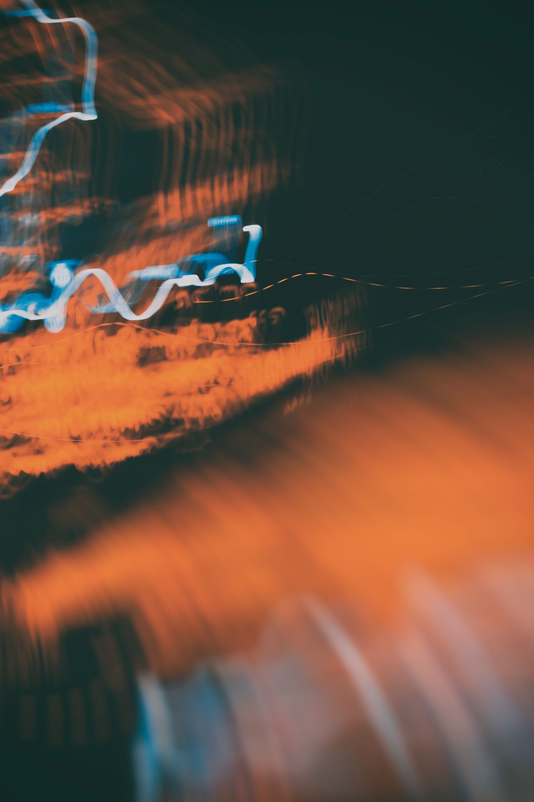 Blurred motion light trails