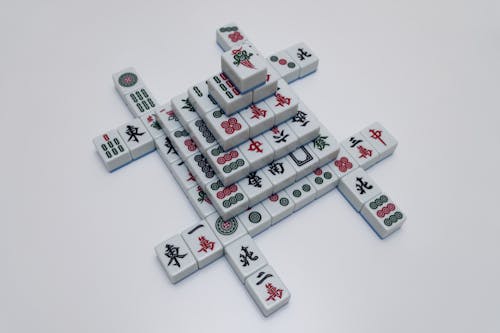 Gratis lagerfoto af hvid overflade, kamp, mahjong fliser Lagerfoto