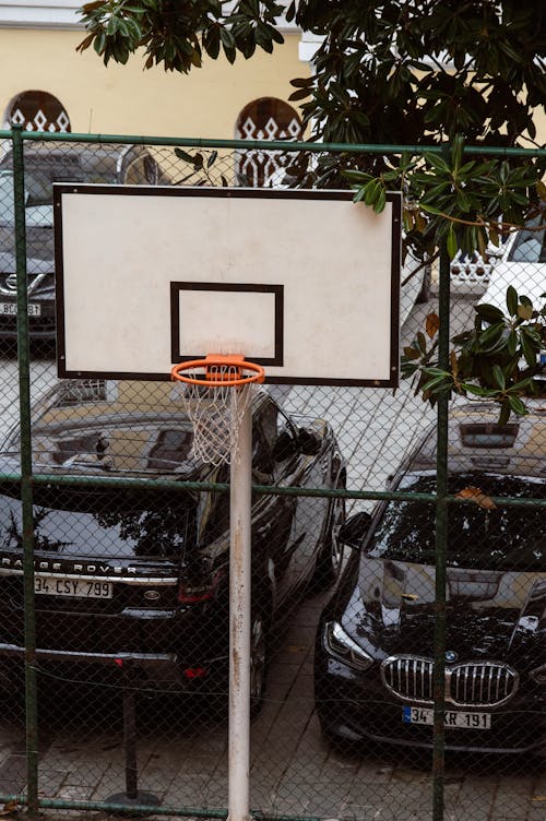Free Basketball Ring on Playground Stock Photo